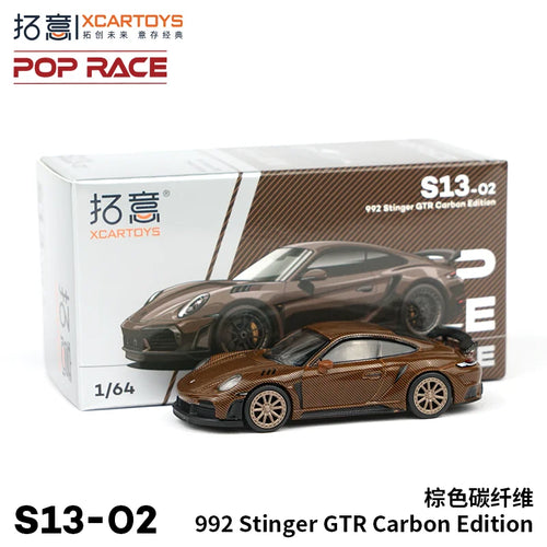 XCARTOYS POPRACE 1:64 Cast alloy model toys 992 Stinger GTR Brown