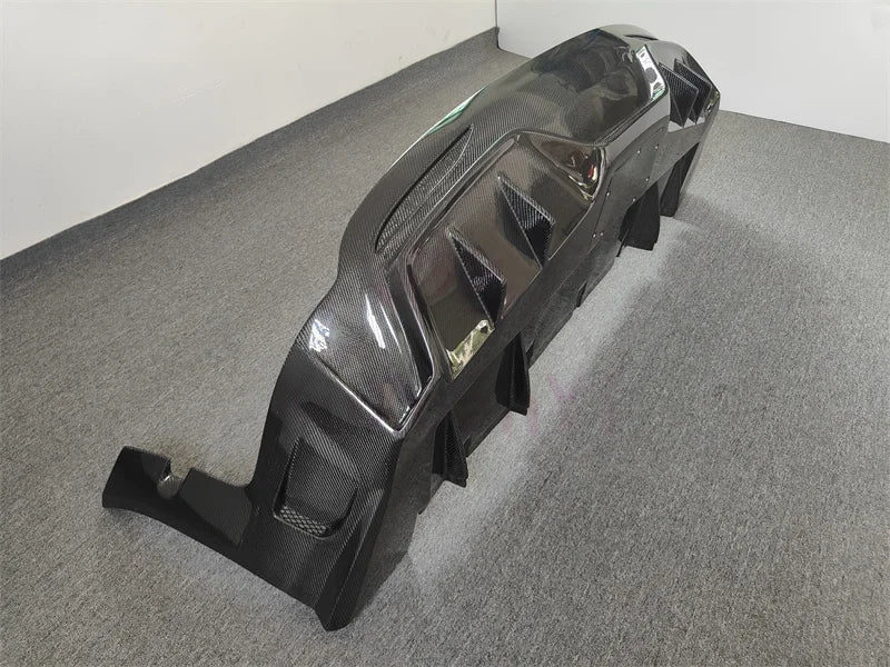 RZ style 3K carbon fiber rear diffuser for Tesla Model X wide body kit