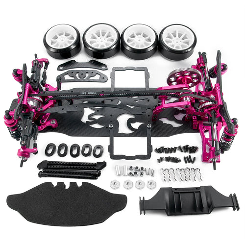 YEAHRUN Frame Chassis Kit Remodel Belt Drive Wheels Shock Absorbers