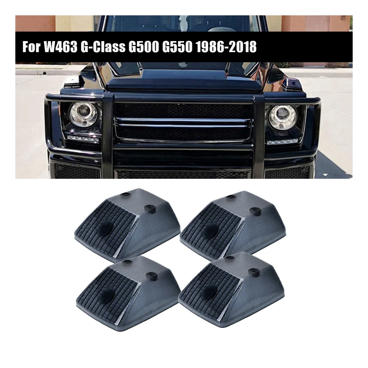 4Pcs Front Wing Turn Signal Lens Cover A4638260057 for Mercedes Benz