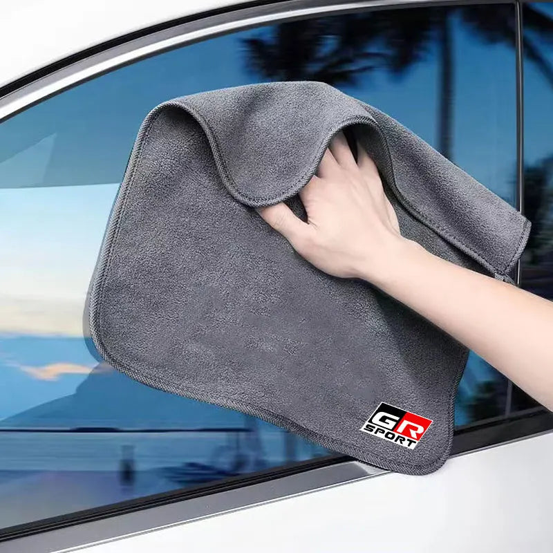 Soft Car Wash Coral Fleece Cleaning Drying Towel For Toyota GR Sport