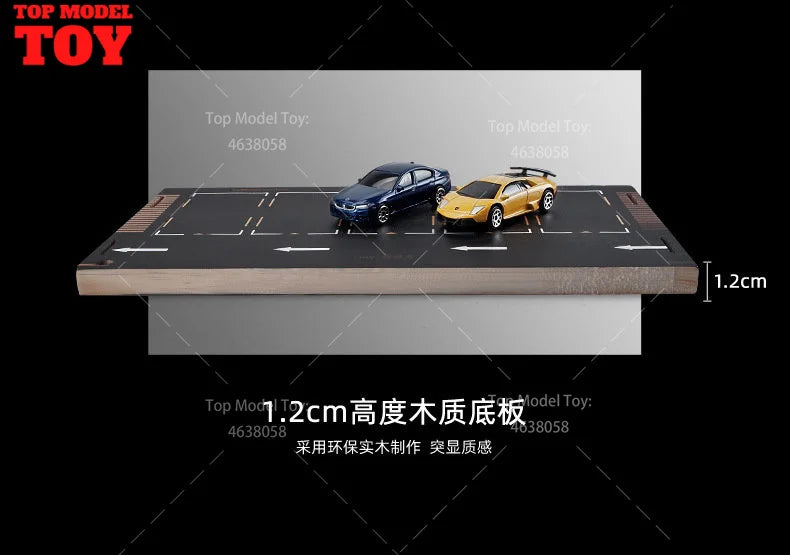 1/64 Scale Single Story Parking Lot Model Simulated Car Garage Scene