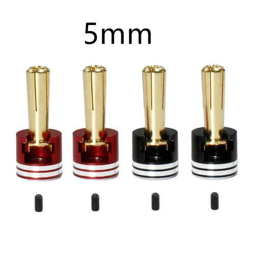 4pcs/set Welding-free Hard Shell Metal Heatsink Bullet Plugs & Grips