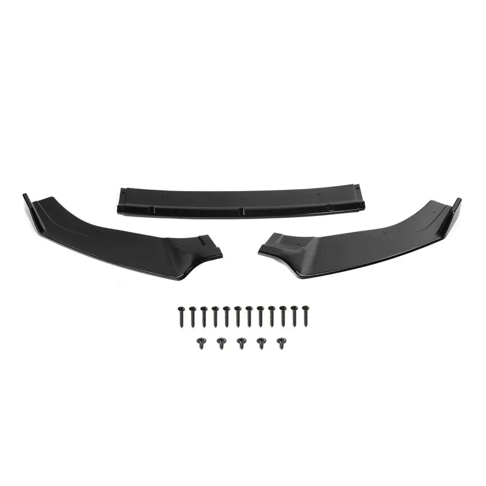 3Pcs Front Bumper Lip Spoiler Splitter Gloss Black For Volkswagen Golf