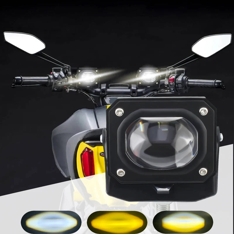 2.7Inch Led Motorcycle Fog Light Headlights with 3 Modes  Auxiliary