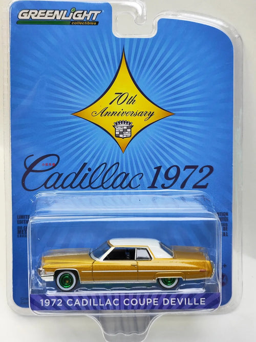 1: 64 1972 Cadillac Coupe deVille - Cadillac 70th Anniversary Green