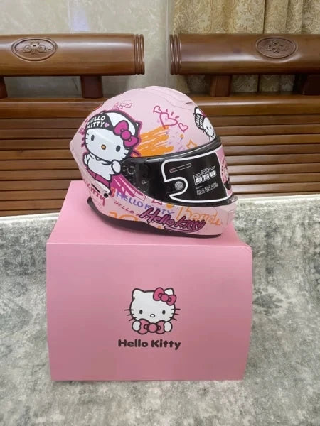 Sanrio Hello Kitty Motorcycle Helmet Full Face Racing Helmets Offroad