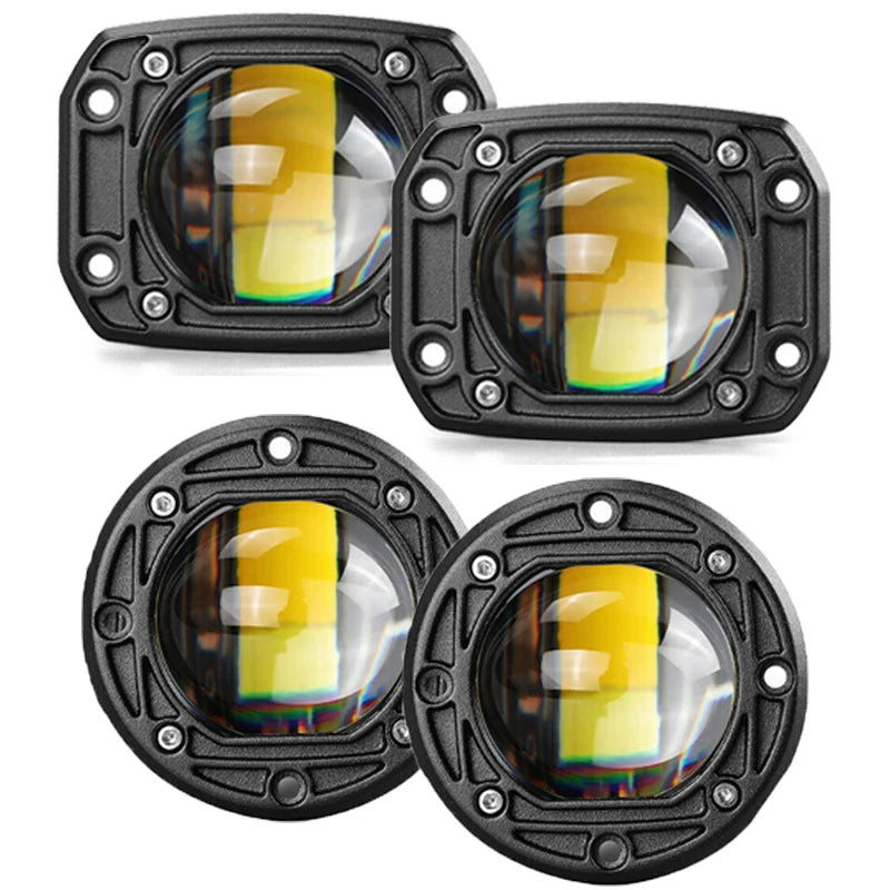 3 Inch 8D LED Lens Work Light 40W Dual Color 3inch Fog Lamp Driving