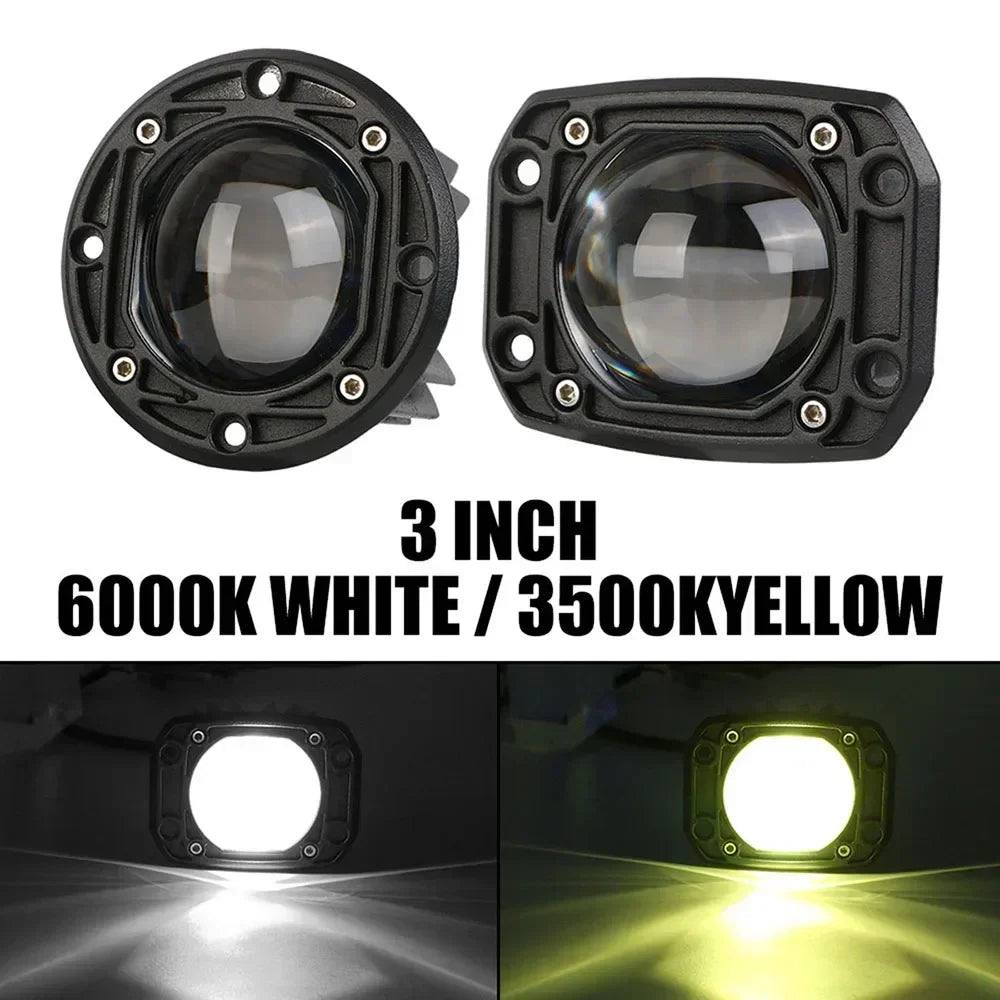 3inch Led Work Spotlights 24V 12V Car DRL Lights LED 6000K/3500K Fog