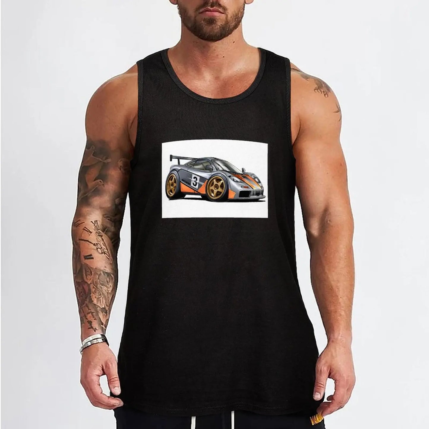 Mc-Laren F1 GTR Number 3 Tank Top gym for men t-shirt gym man gym