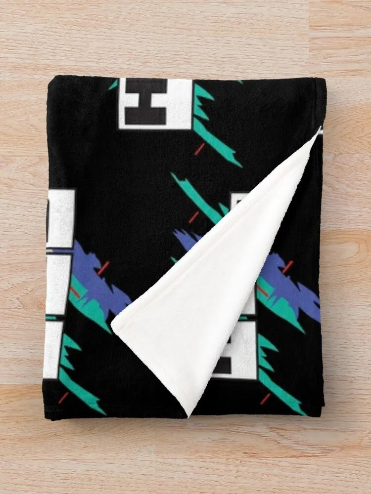 Vintage HKS Vaporwave Throw Blanket Designer Blanket