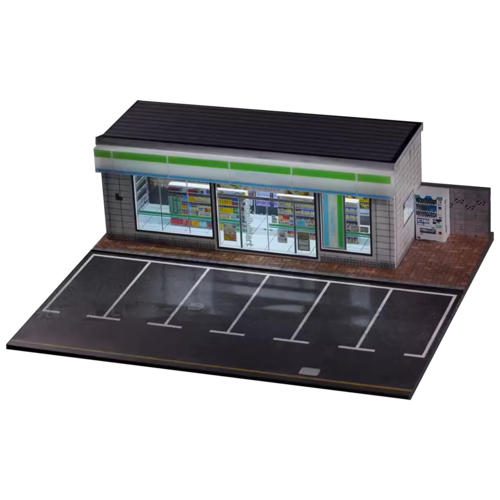 1/64 Miniatures Scale Diorama Car Garage Model City Convenience Store