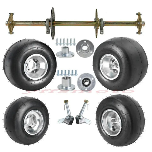 810mm kart  Rear Axle Kits / 5'' Tyre / Steering Wheel /Hub for Go