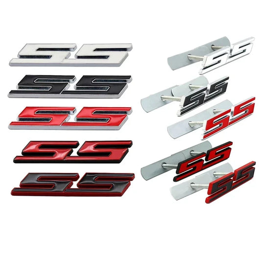 9X1.8CM Metal Letter Emblem Badge Decal for Chevrolet SS Aveo Cruze