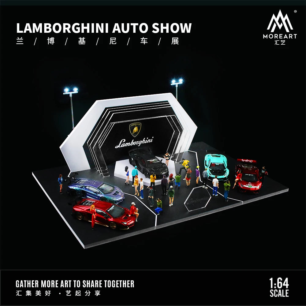 TIMEMICRO&MoreArt 1:64 Mazda Auto Show booth light version scene model