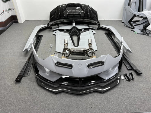 SVJ Style Half Dry Carbon Fiber Full Body Kit For Lamborghini LP700-4