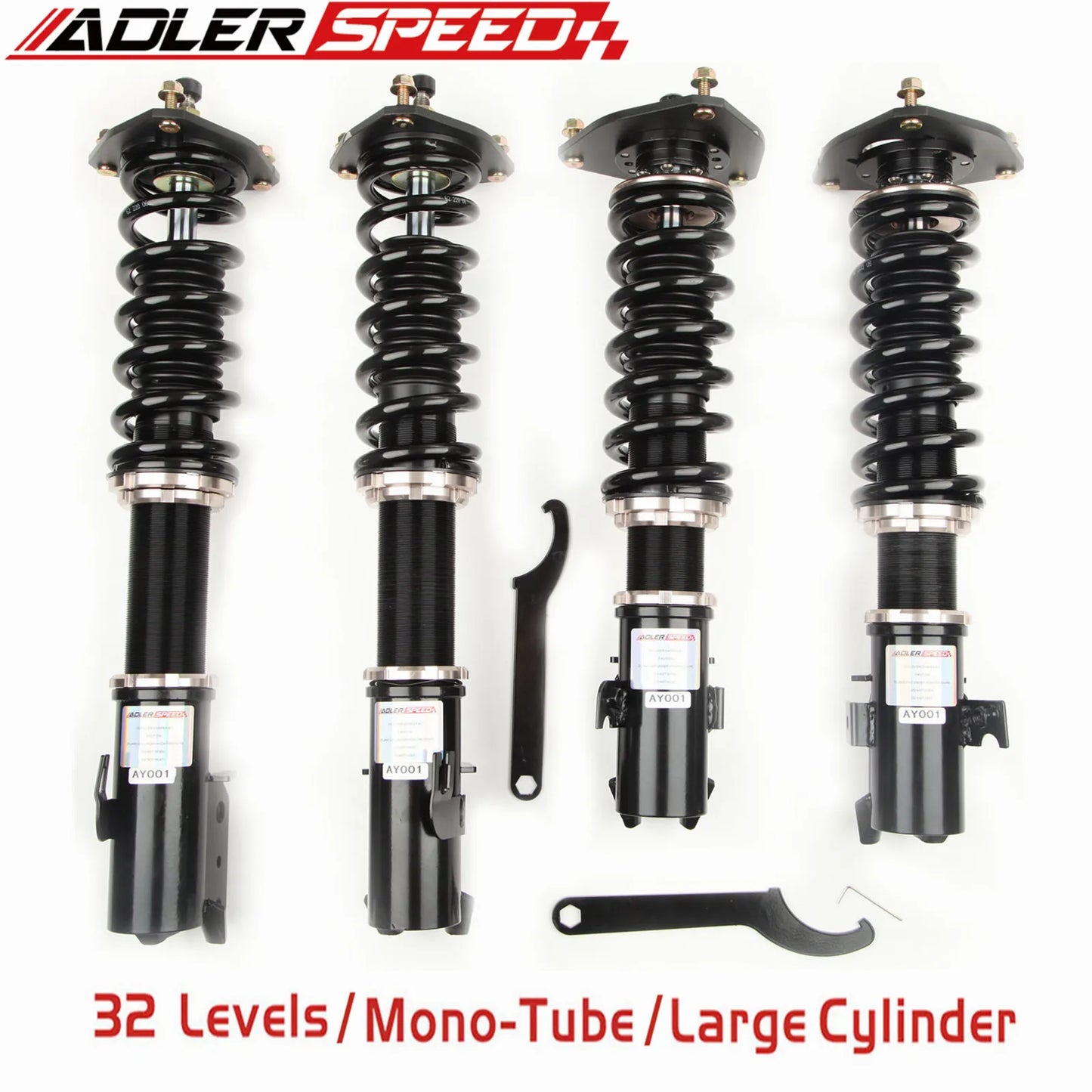 ADLERSPEED 32 Way Adjustable Coilover Lowering Suspension Kit For