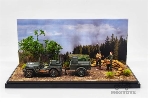 TIME MICRO MoreArt 1:64 Willys mb battlefield supply scenario / Willys