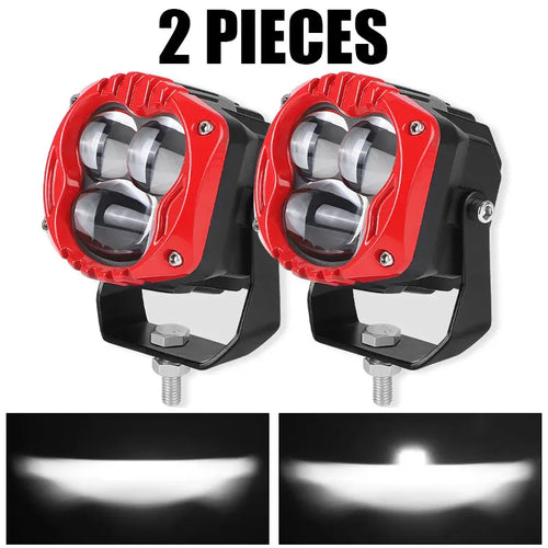 30W 3 inch LED Pods Sqaure Work Light Lens Driving Lamp High Low Fog