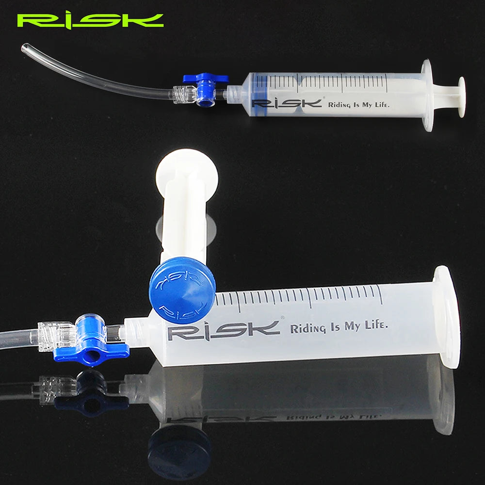 RISK Bicycle Brake Bleed Tool Syringe With on/off MTB Bike Hydraulic