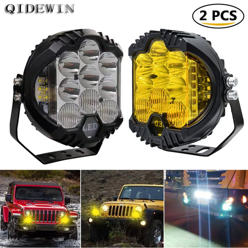 5 Inch Three Side illuminated Work Lights For Jeep Wrangler Truck LED