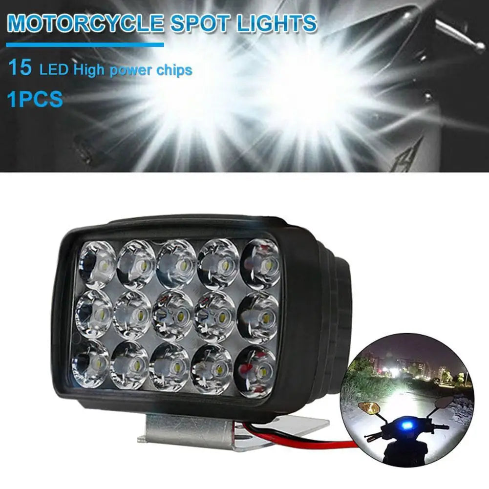 12V LED Work Light Bar 6/8/9/12/15/16 LED SMD Motorcycle Headlight Fog