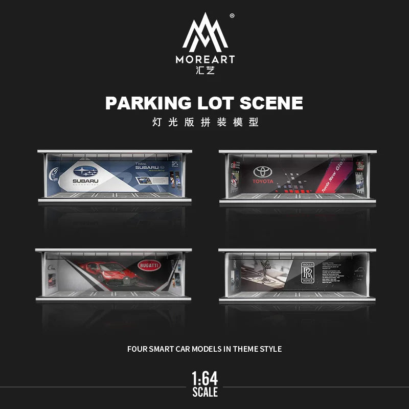 TimeMicro&MoreArt 1:64 Parking lot model scene 1:64 simulation alloy