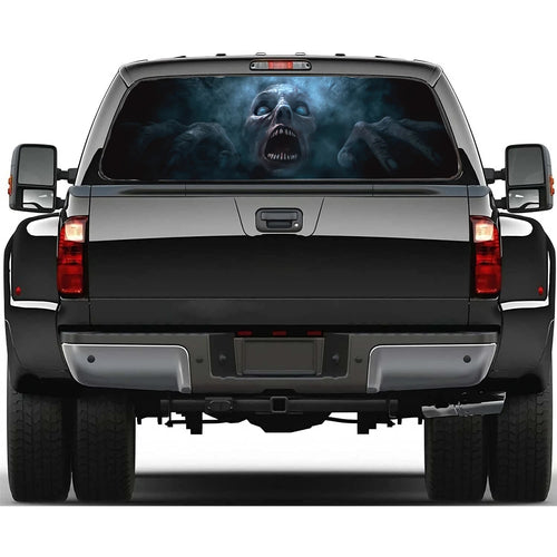 Scary Monster Design Car Rear Window Decal Fit Pickup,Truck,Car