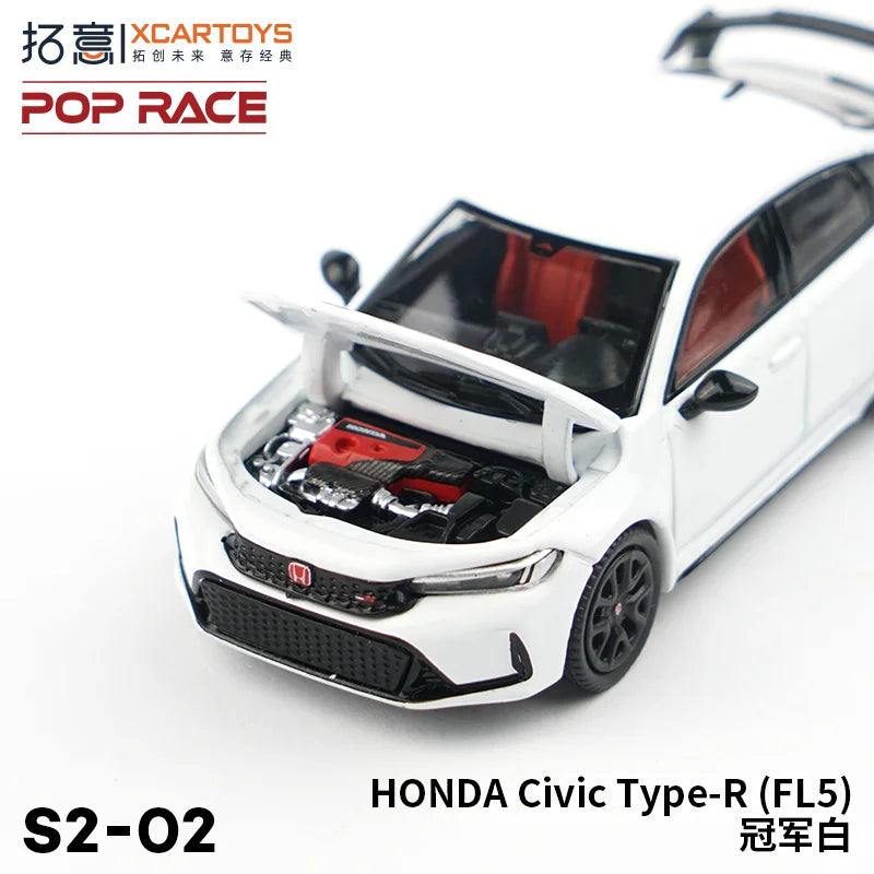 Xcartoys Poprace 1/64 Civic Type-R FL5 Diecast Model Car Sports Racing