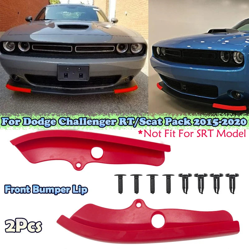 2x Front Bumper Lip Shovel Protector Strip Body Kit Diffuser Spoiler