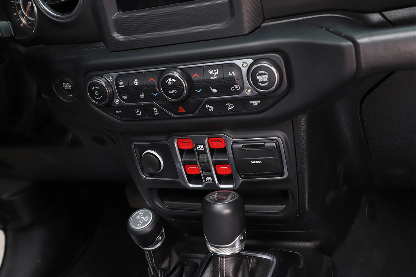 Window Lift Switch Button Decoration Cover Trim for Jeep Wrangler JL