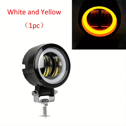 3 Inch 7D Lens LED Motorcycle Headlight Waterproof Angel Eye Work