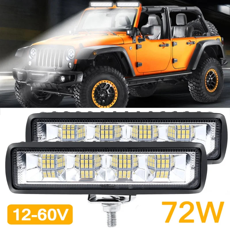 18W Car Working Light Bar 6LED Car Lights LED Lamp Beads Auto