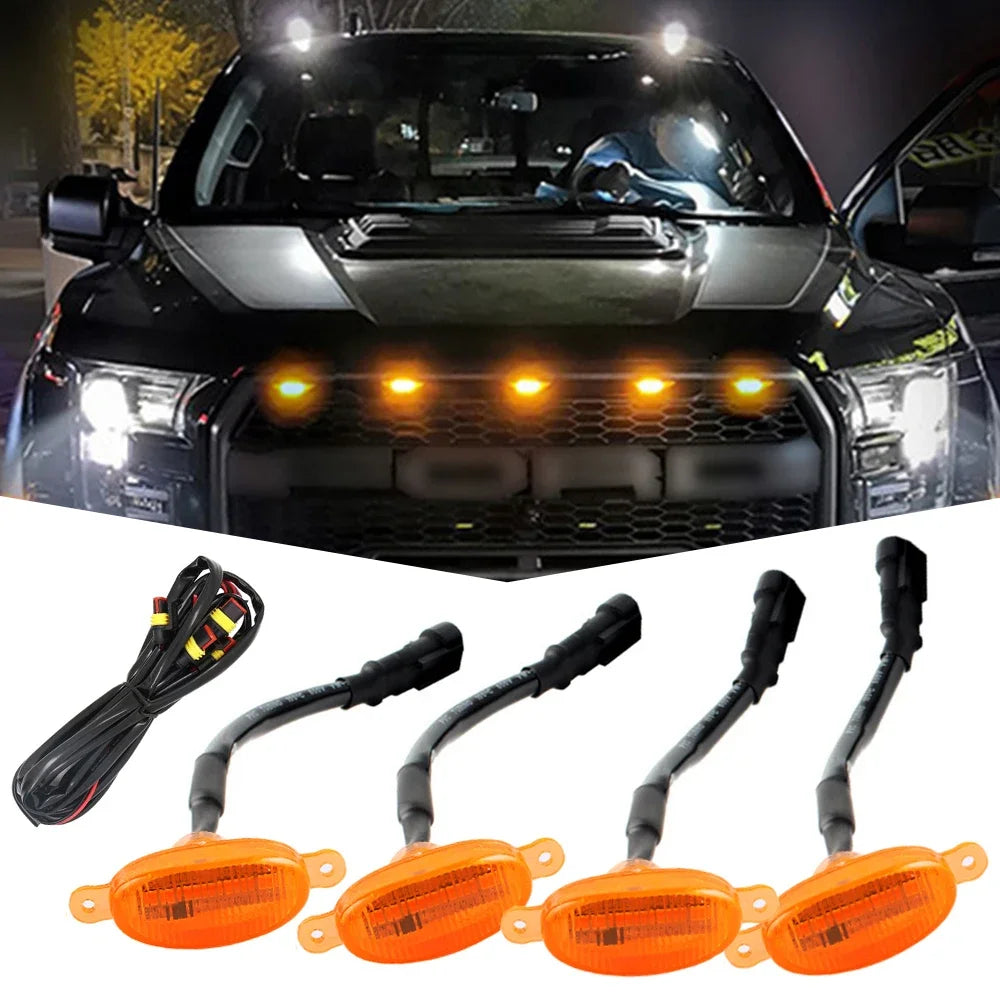 4X Car Lamp 4in1 Automotive High Brightness 6LED Medium Mesh Small