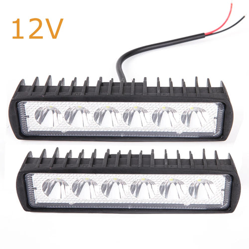 18W Car Working Light Bar 6LED Car Lights LED Lamp Beads Auto