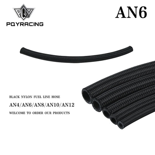 4 6 8 10AN AN4 AN6 AN8 AN10 Pro's Lite Black Racing Hose Fuel Oil Line