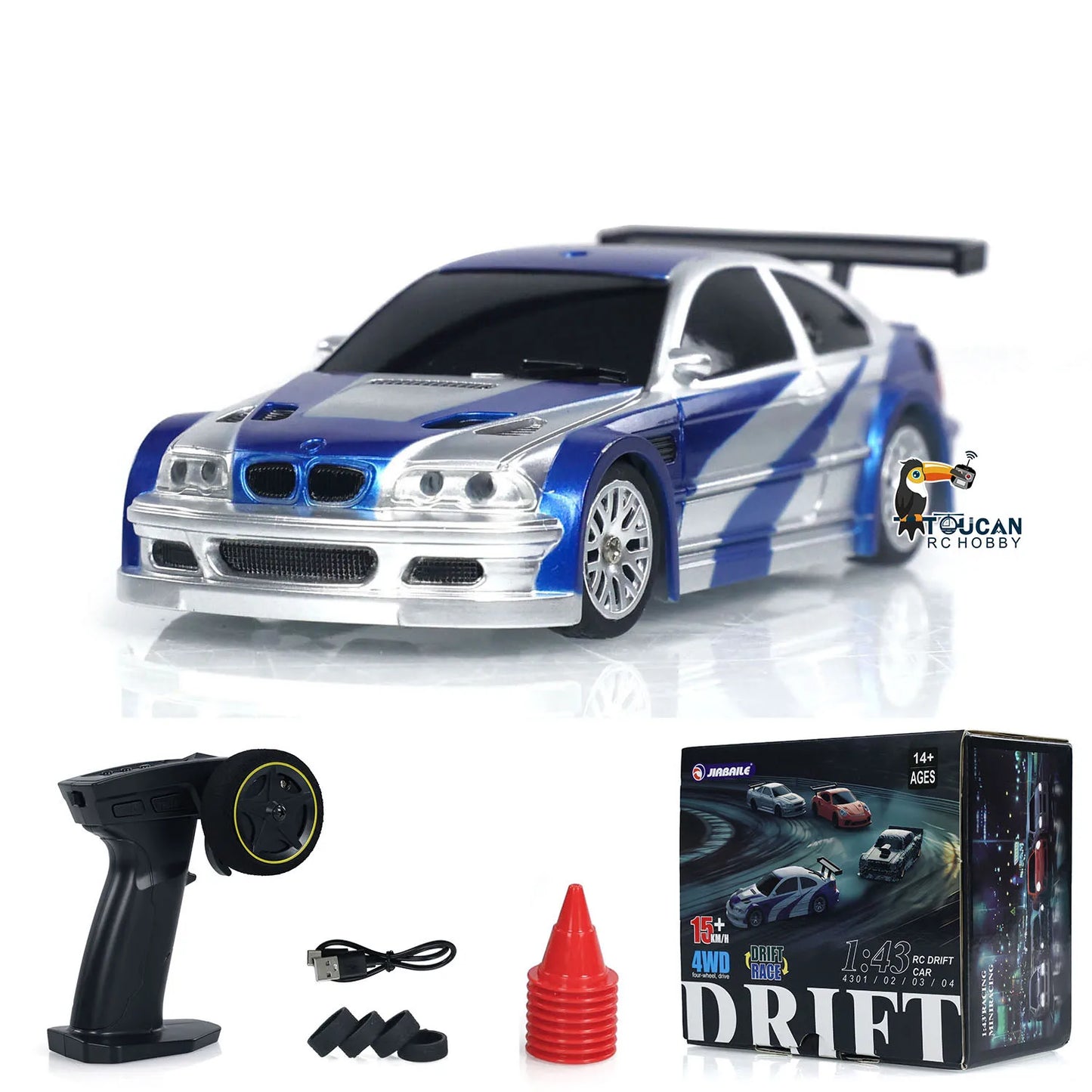 4WD 2.4G 1/43 Scale RC Mini Speed Car RTR Four-wheel Drive Car Radio