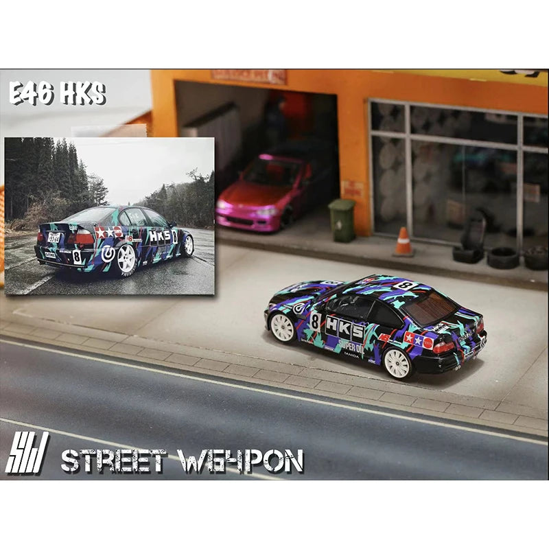 SW In Stock 1:64 E46 M3 HKS Diecast Diorama Car Model Collection