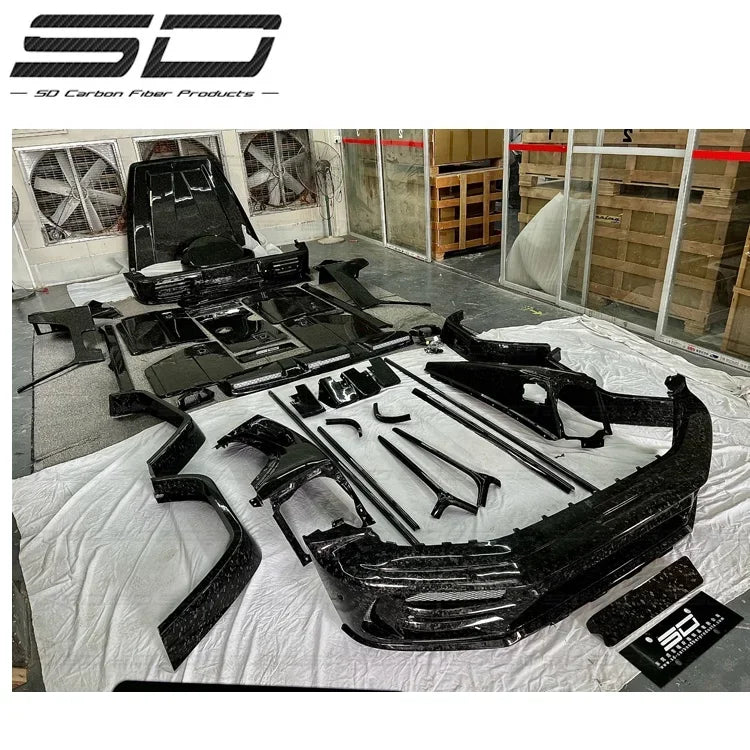 Sd Forged Carbon Fiber M Style G Class Wide Body Kit For Mercedes Benz