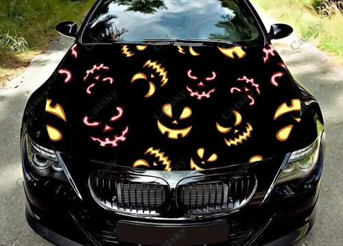 Scary Monster Eyes Car Hood Decal Stickers Wrap Vinyl Film Engine