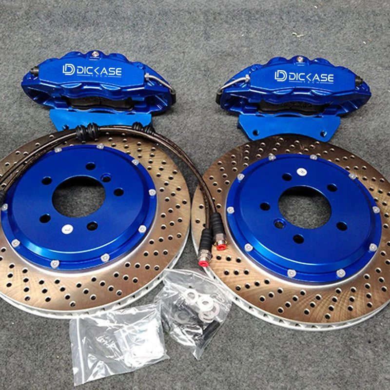 Upgrade brake system 4 pot big brake caliper kit with 345*28mm drilled