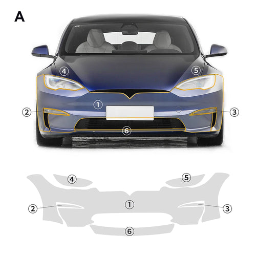 8.5MIL TPU Car Bumper Paint Protection Film for Tesla Model S 2021