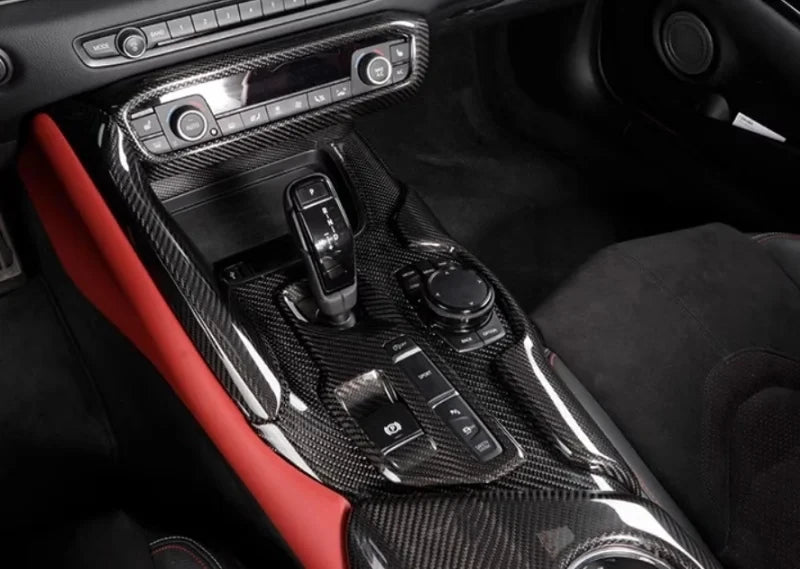 Real Carbon Fiber Shift Panel Fit for Toyota Supra A90 MK5 GR 2019 -