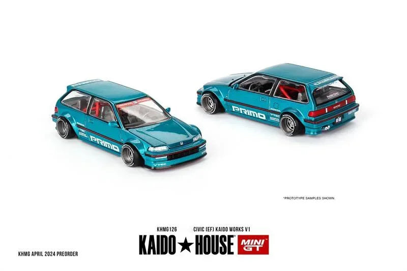 **Pre-order ** Kaido House x MINI GT 1:64 CIVIC EF KAIDO WORKS V1