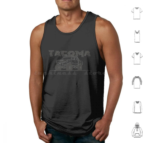 Tacoma Copy Tank Tops Print Cotton Tacoma Truck 4X4 Trd Off Road