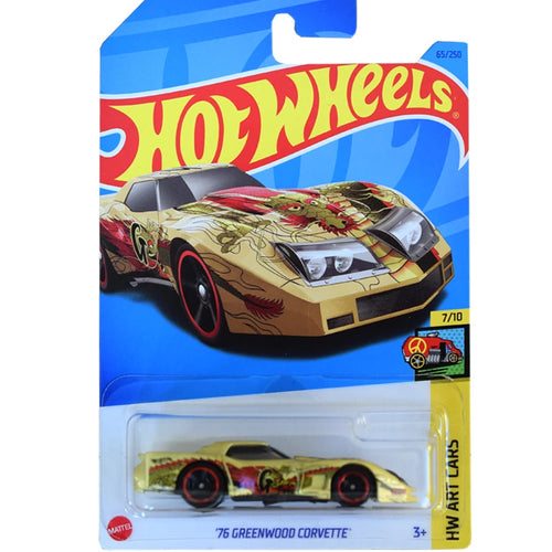 2024-11 Hot Wheels Cars 76 GREENWOOD CORVETTE 1/64 Metal Die-cast