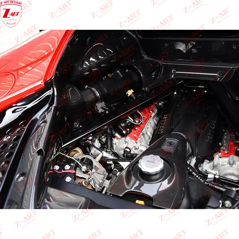 Z-ART SF90 Dry Carbon Fiber Engine Bay for Ferrari SF90 Carbon Fiber