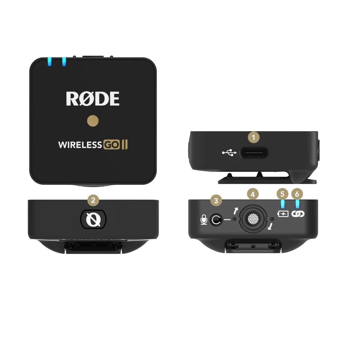 Rode Wireless GO2 GO II 2.4g Wireless Lavalier Mic Microphone System