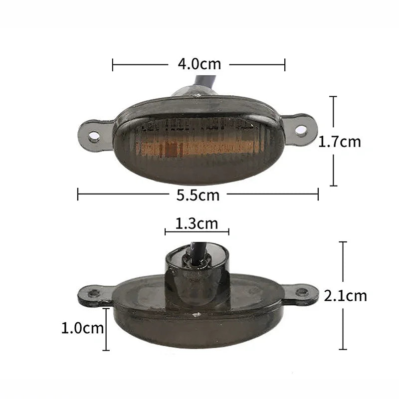 3/4/5/6x Smoked Lens Amber Car Light LED Front Grille Running Lights