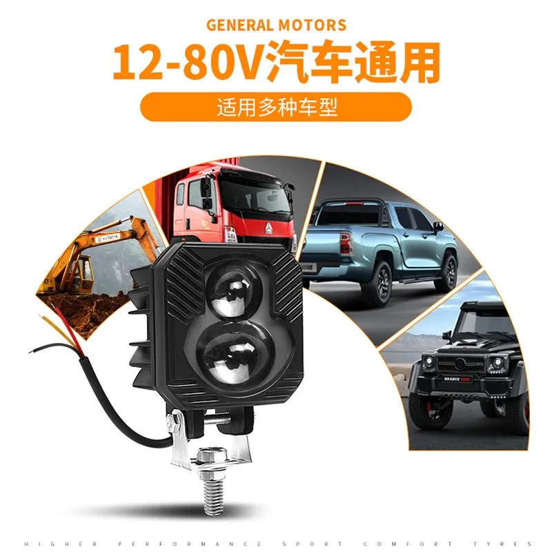 12-90V Automotive LED Spotlight Off Road Vehicle Spotlight High Power